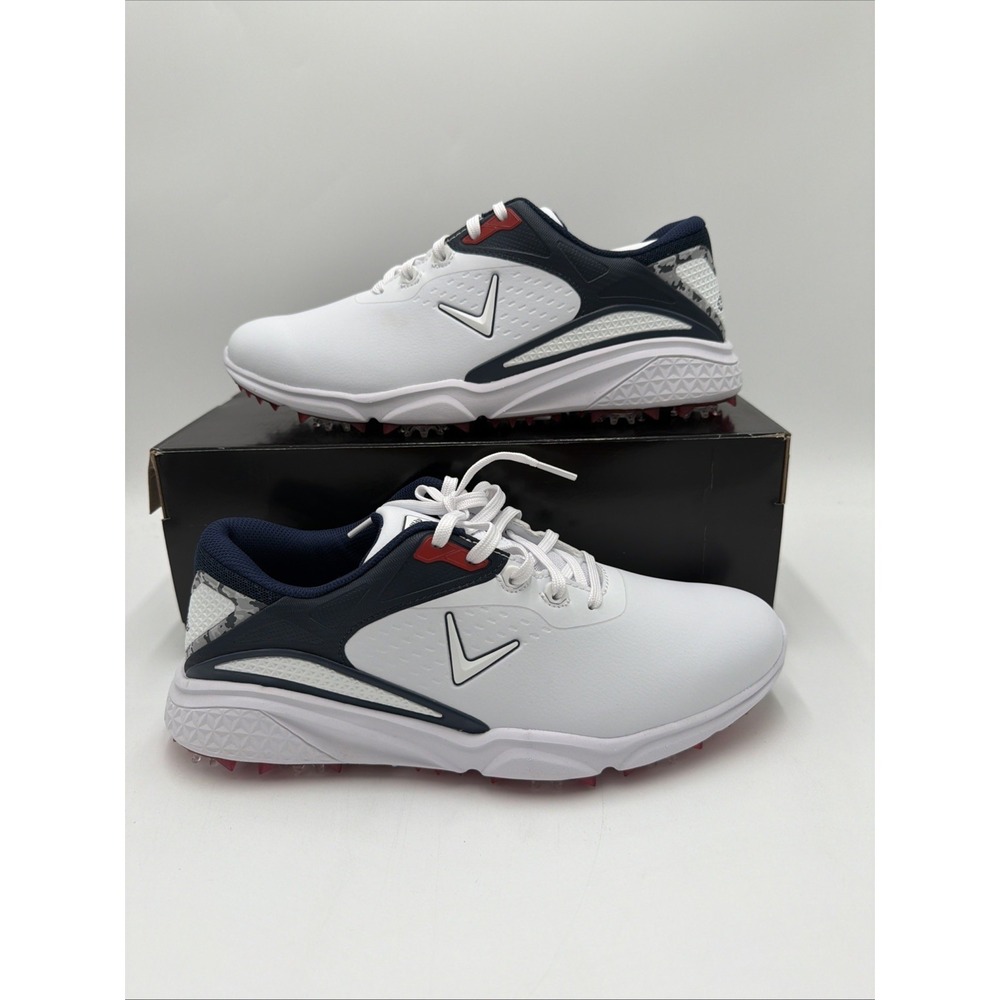 Callaway Coronado V3 White Navy Golf Shoes Men's Size 9.5